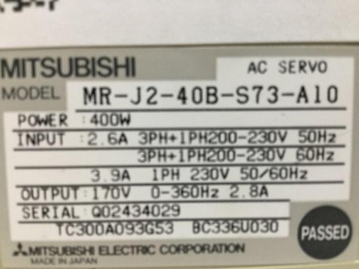 Used MITSUBISHI AC Servo Drive MR-J2-40B-S73-A10 #100785