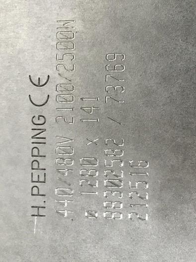 Used H PEPPING 2100/2500 Watt Heater Band 88302582 #111163