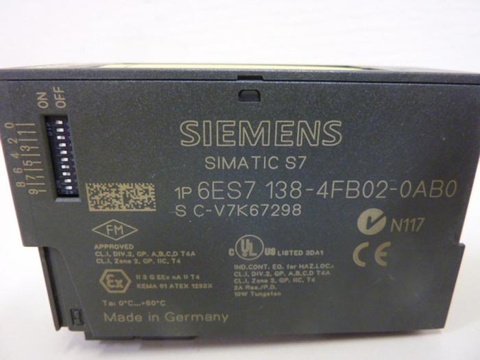 Used SIEMENS Module 6ES7 138-4FB02-0AB0 #50645