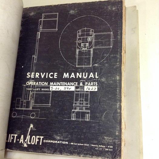 Used LIFT A LOFT Service Manual 55-24.0 #70995