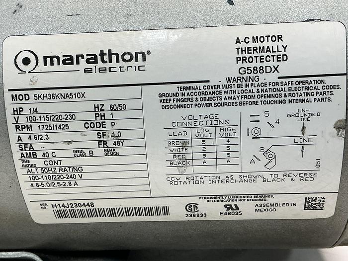 Used MARATHON ELECTRIC 5KH36KNA510X