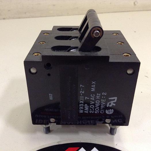 POTTER BRUMFIELD 7 Amp Circuit Breaker W93XII-2-7 #75626