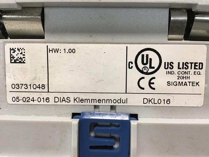 Used SIGMATEK Base Module DKL016 05-024-016 #140188