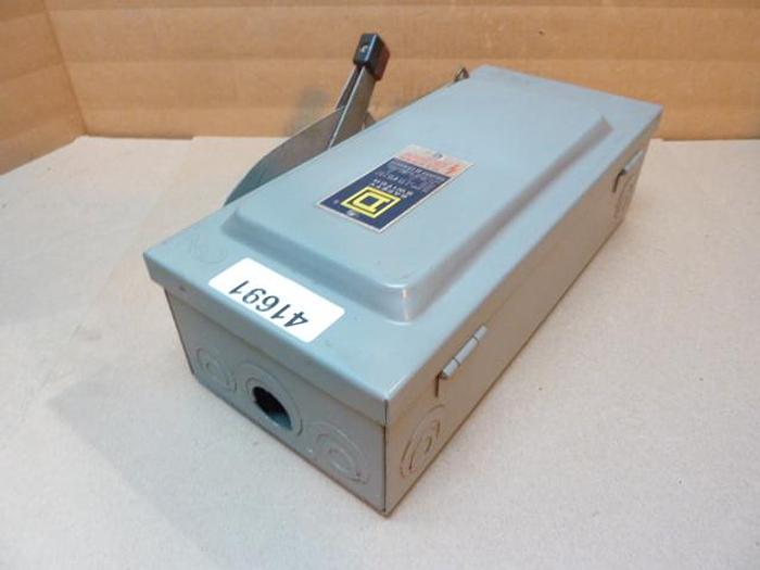 Used SQUARE D 30 Amp Safety Disconnect Switch H361 E1 Used