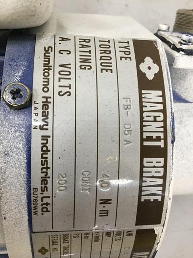 Used SUMITOMO AC Servo Motor w/ Cyclo Drive FS263MTCT16 #105051