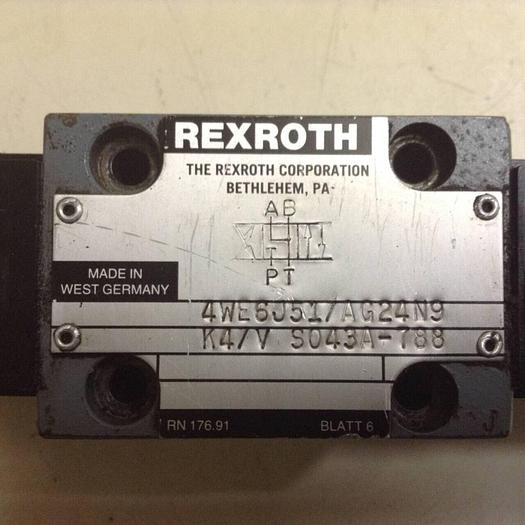 Used REXROTH Valve 4WE6J51AG24N9K4V #85192