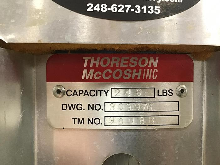 Used THORESON MCCOSH Insulated Hopper on Stand w/ Shutoff 99088 Used #143147
