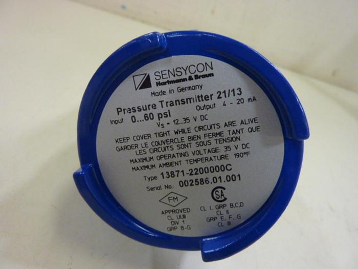 SENSYCON Pressure Transmitter 13871-2200000C #60269