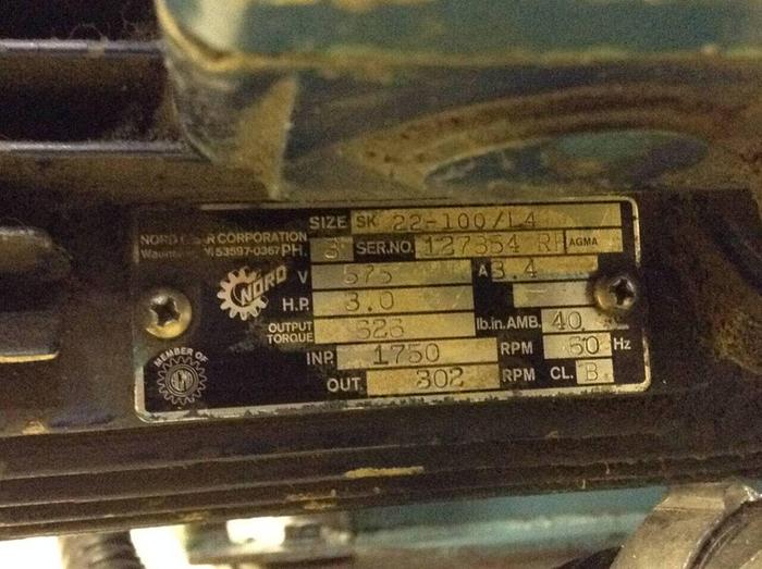 Used NELMOR 3 HP Grinder / Granulator G810LS 3 HP USED