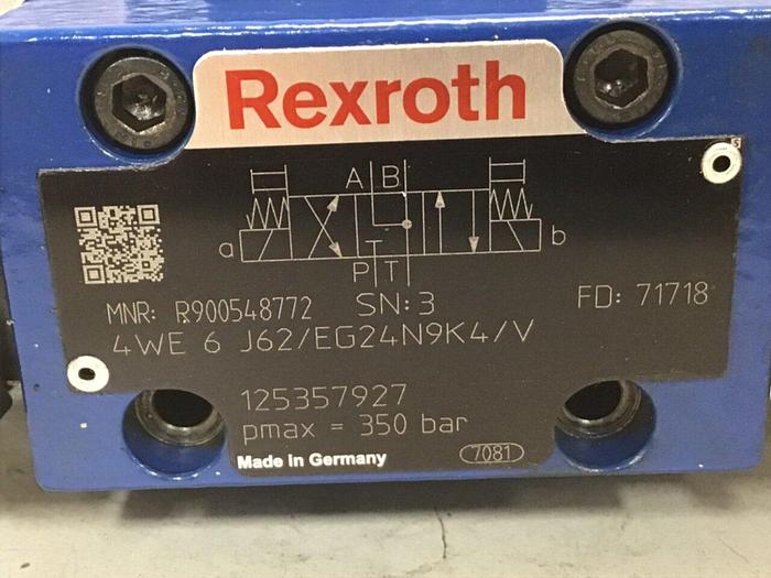 Used REXROTH Valve 4WE6J62/EG24N9K4/V Used