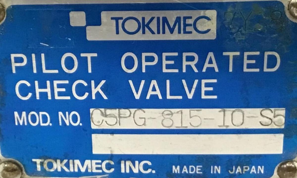 Used TOKIMEC VICKERS Valve C5PG-815-10-S5 USED