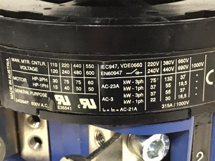 Used KRAUS & NAIMER Manual Motor Control Switch C316 #133198
