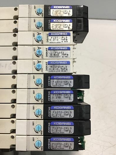 Used KOGANEI Manifold w/ Valves F10M10AJ USED #121087