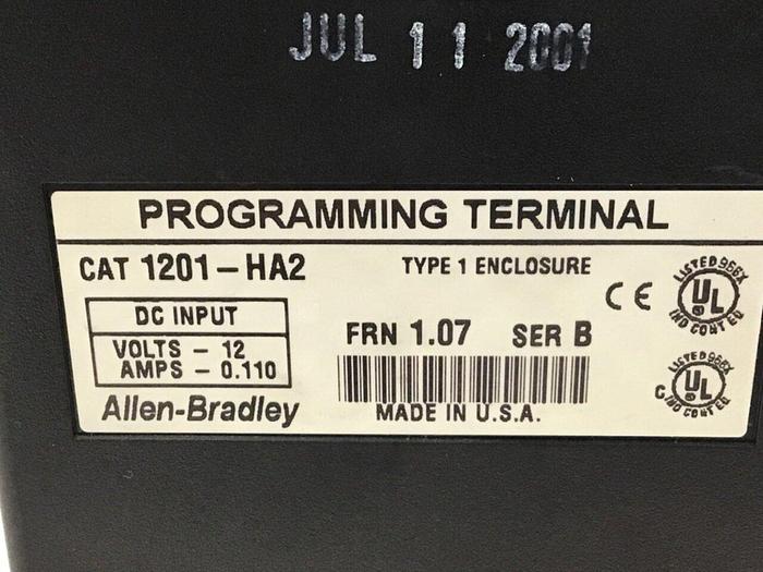 Used ALLEN BRADLEY Programming Terminal 1201-HA2 SER B #29654