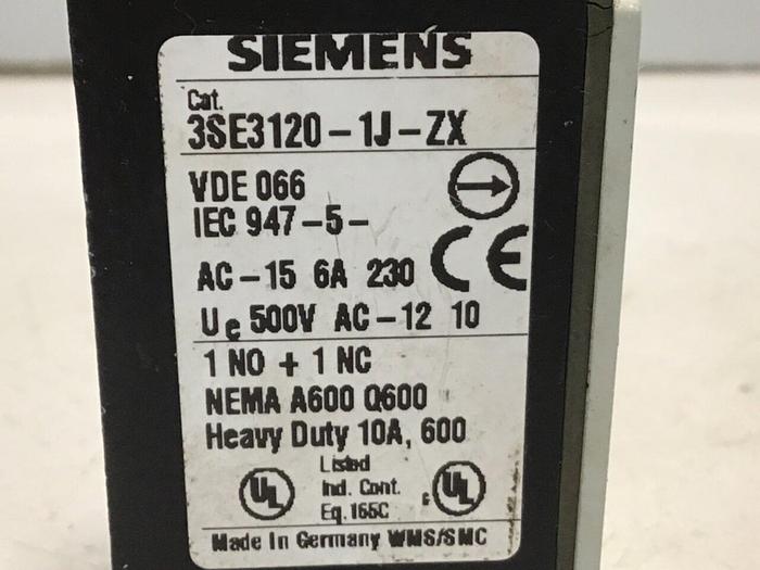 Used SIEMENS Limit Switch 3SE3 120-1J-ZX #121119