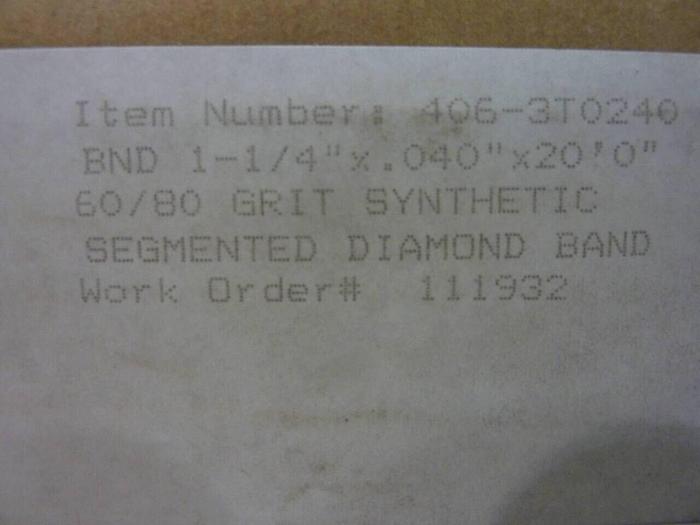 GREENLEE DIAMOND TOOL CO. Segmented Band 406-3T0240 #42446
