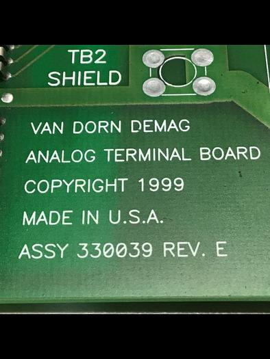 Used VAN DORN Analog Terminal Board PC330-039 330-039 USED