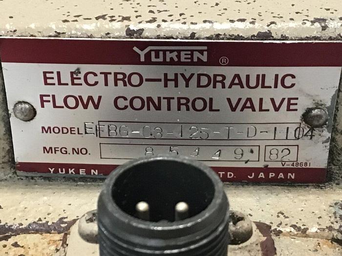Used YUKEN Electro-Hydraulic Flow Control Valve EFBG-03-125-T-D-1104 #136746