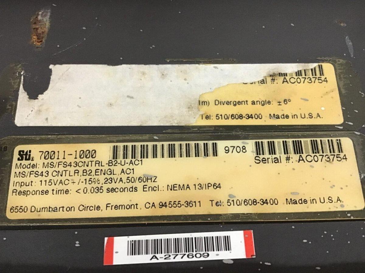 Used STI Safety Control Box 28333-0010 USED