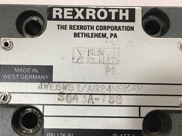 Used REXROTH Valve 4WE6W51AG24N9K4V #114954