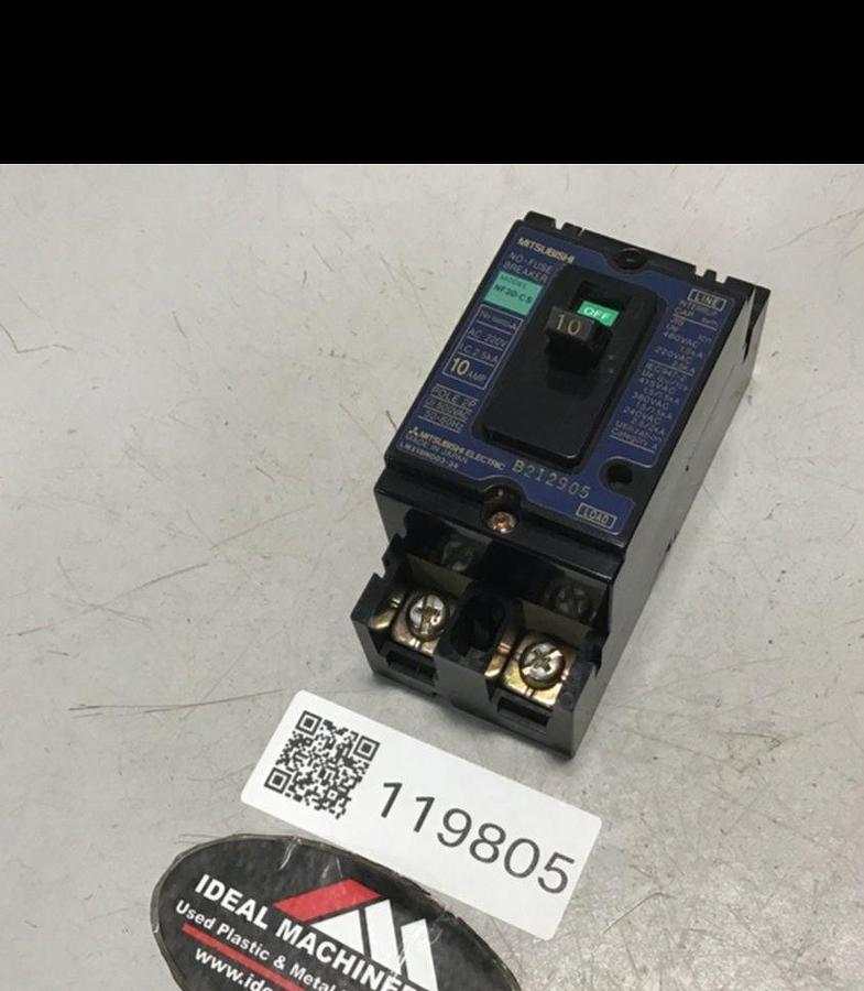 Used MITSUBISHI Circuit Breaker 10 Amp NF30-CS-2P-10 USED
