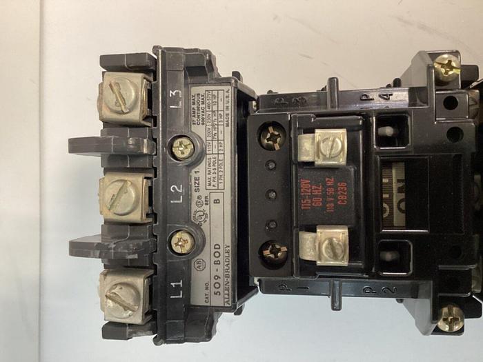 Used ALLEN BRADLEY Starter Size 1 509-BOD SER B W29 #32015
