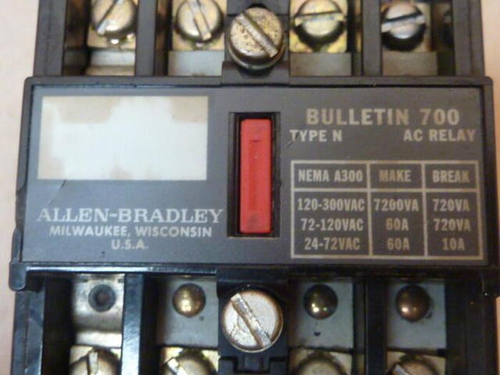 Used ALLEN BRADLEY AC Relay 700-N600A1 SER C #35517