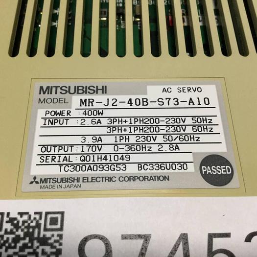 Used MITSUBISHI AC Servo Drive MR-J2-40B-S73-A10 #97452