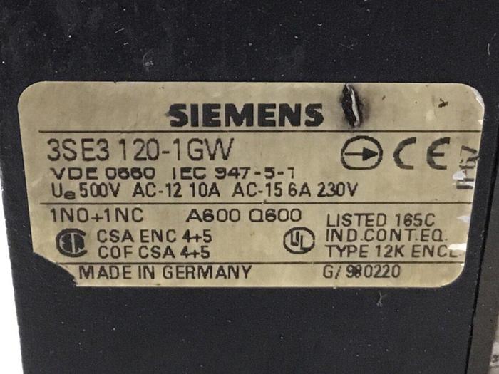 Used SIEMENS Switch 3SE3 120-1GW #121190