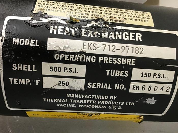Used THERMAL TRANSFER Heat Exchanger EKS-712-97182 #139240