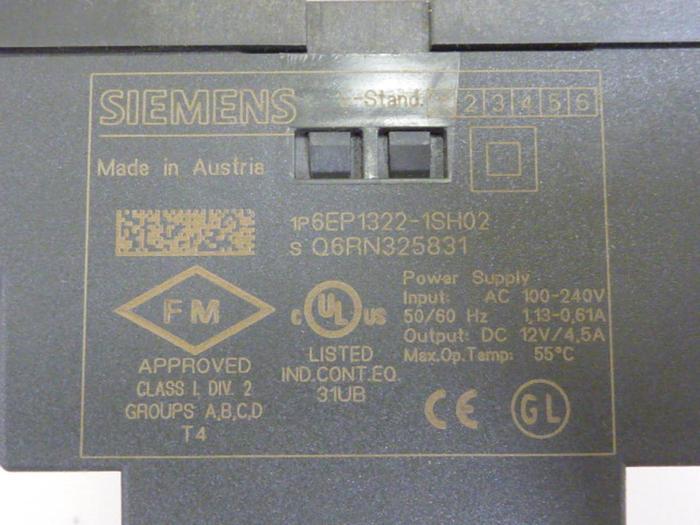 Used SIEMENS Power Supply 6EP1 322-1SH02 #55466