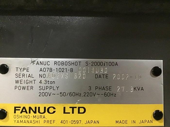 Used MILACRON 110 Ton Injection Molding Machine ROBO 110SIB USED