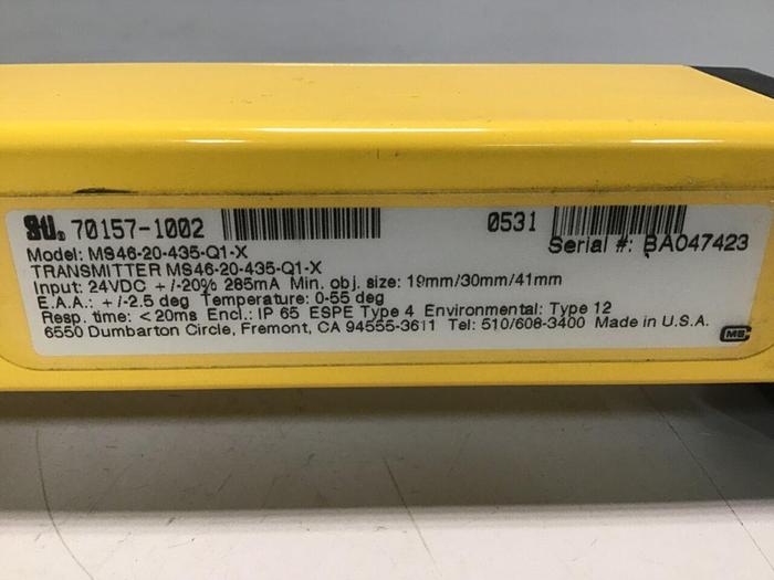 Used STI Safety Light Curtain MS46-20-435-Q1-X #115264