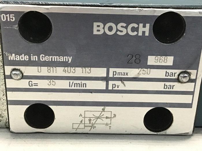 Used BOSCH Proportional Control Valve 0811 0 811 403 113 #115816