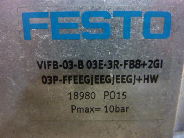 Used FESTO Control Block w/ Valves IFB8-03 #52806