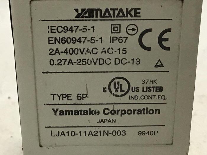 Used YAMATAKE Limit Switch LJA10-11A21N-003 #121743