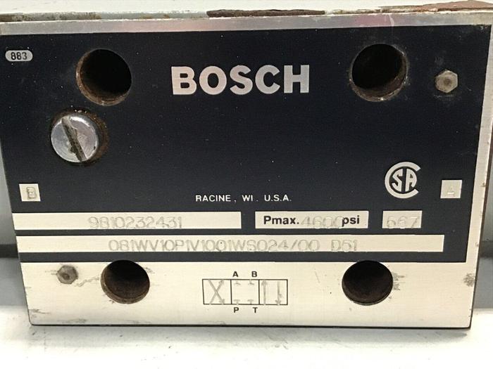 Used BOSCH Valve 081WV10P1V1001WS024/00D51 #138457