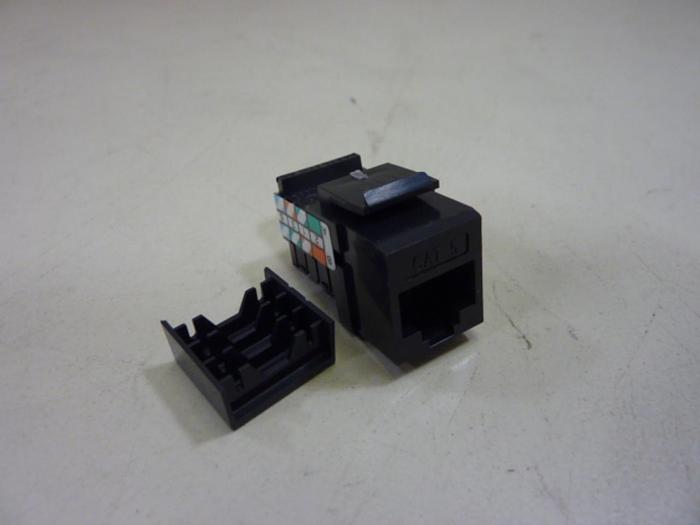LEVITON Black Quickport Cat 5 Jack 41108-RE5 #58114