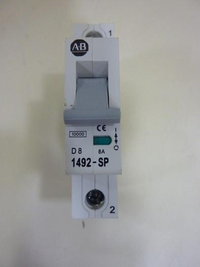 Used ALLEN BRADLEY 8 Amp Circuit Breaker 1492-SP1D080 SER C #64280