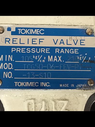 Used TOKIMEC Valve TCG50-06-FEV-P7-H-13-S10 Used #145731
