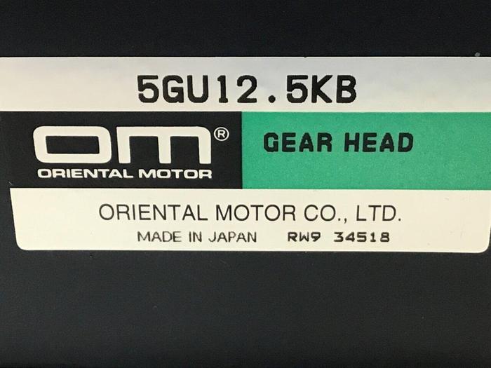 Used ORIENTAL MOTOR Gearhead 5GU12.5KB Used