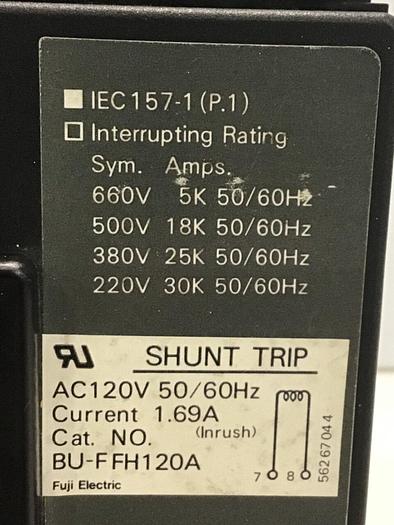 Used FUJI ELECTRIC 70 Amp Circuit Breaker BU-ESB3070 #127457