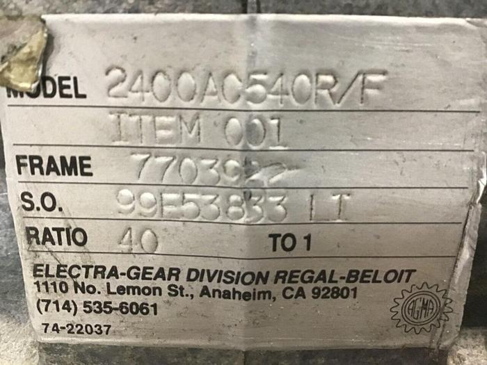 Used ELECTRA Gear 2400AC540L/F Used