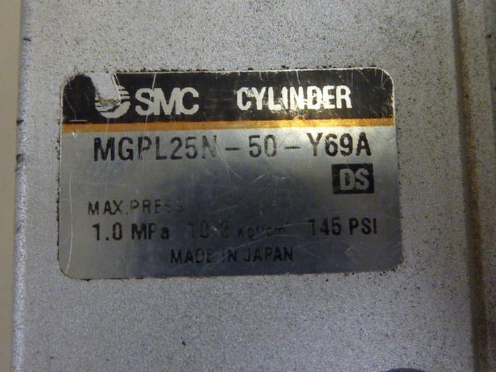 Used SMC Cylinder MGPL25N-50-Y69A #59947