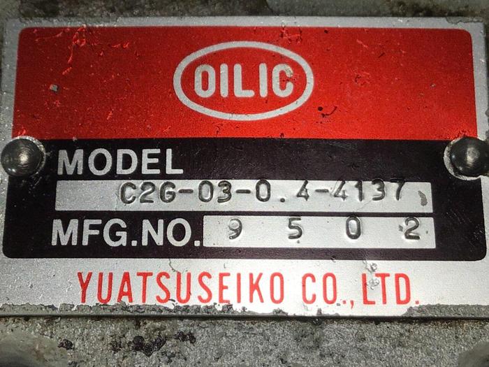 Used YUATSU SEIKO Valve C2G03044137 #136721