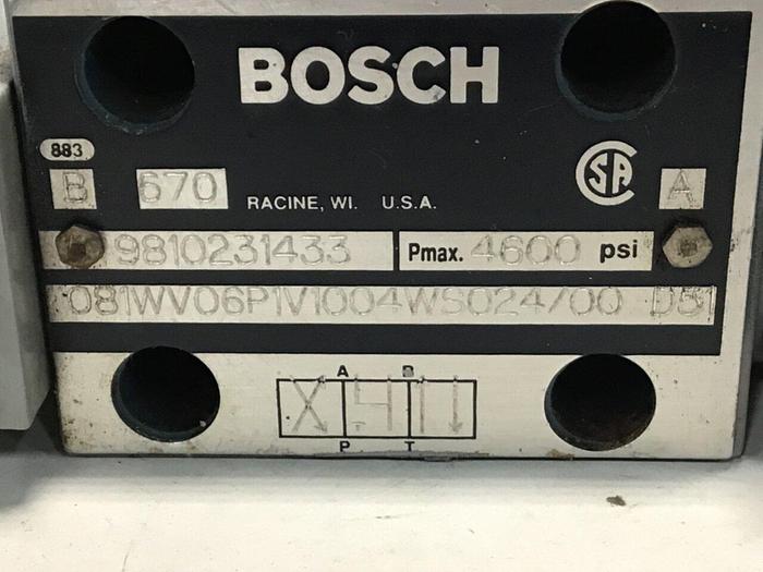 Used BOSCH Valve 081WV06P1V1004WS024/00D51 #138405
