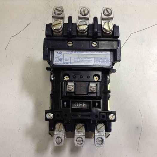 Used ALLEN BRADLEY 60 Amp AC Contactor 500FL-COD93 SER A #87772