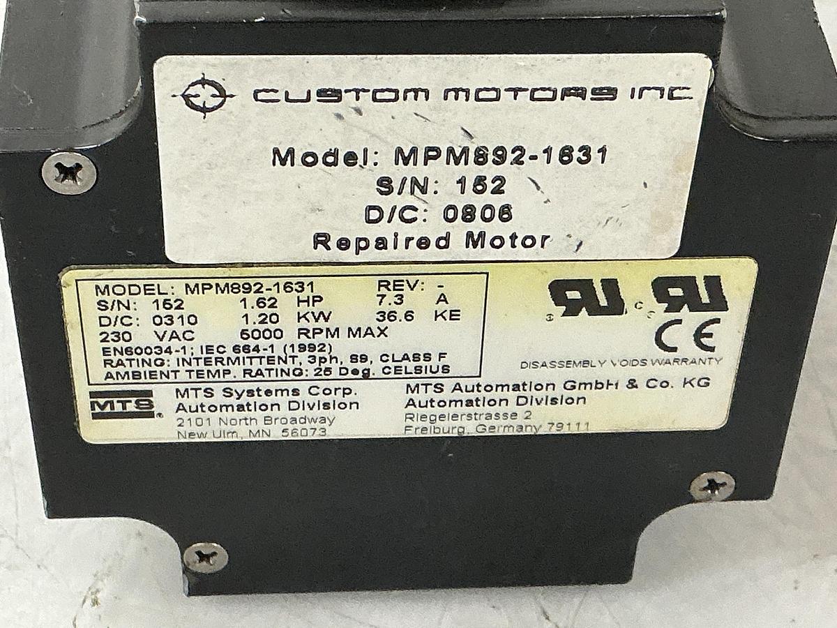 Used MTS SYSTEMS CO MPM892-1631