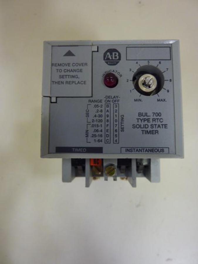 Used ALLEN BRADLEY Solid State Timer 700-RTC00010U1 SER A Used