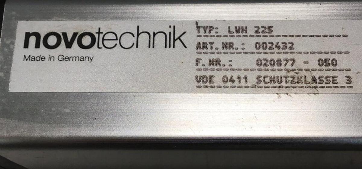 Used NOVOTECHNIK Linear Transducer LWH225 Used